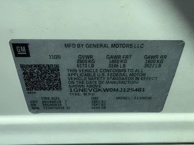 2021 Chevrolet Traverse AWD 4dr LT Cloth w/1LT