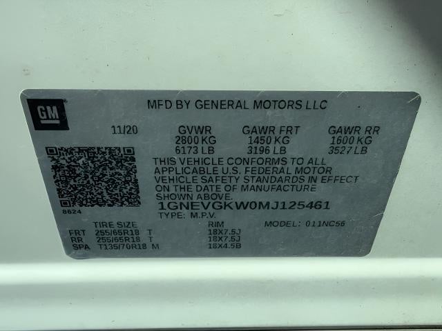 2021 Chevrolet Traverse AWD 4dr LT Cloth w/1LT
