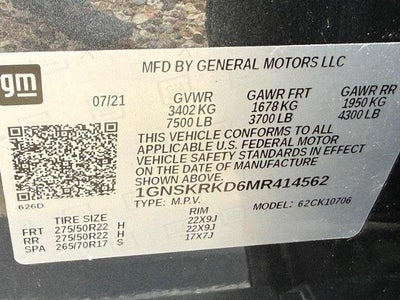 2021 Chevrolet Tahoe 4WD 4dr RST