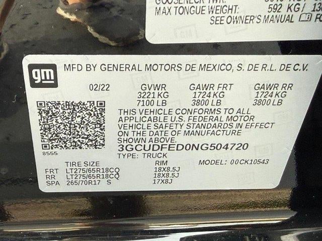 2022 Chevrolet Silverado 1500 4WD Crew Cab 147 LT Trail Boss